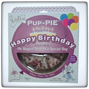 Lazy Dog Cookie 5 oz The Original Pup-Pie Happy Birthday Pie Shaped Dog Treat